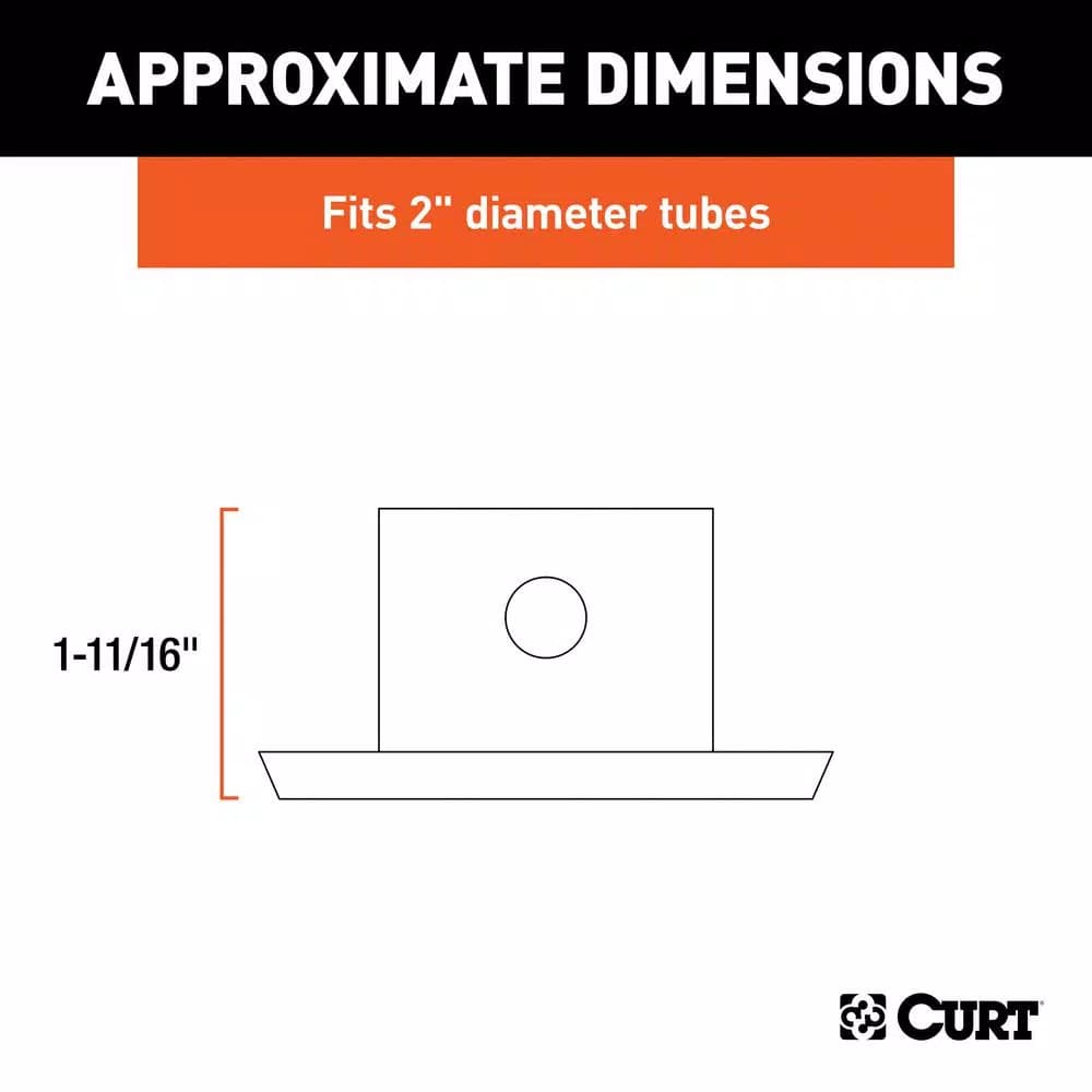 CURT Pin-On Jack Foot for 2" Tube, 2,000 lbs. Capacity