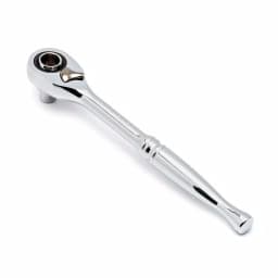 Husky 1/4 in. Drive Pass Through Ratchet, 72-Tooth, Chrome Finish thumbnail 2