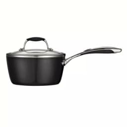 Tramontina Gourmet Ceramica Deluxe 3 Qt. Aluminum Ceramic Nonstick Sauce Pan with Glass Lid, Metallic Black thumbnail 2
