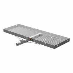 CURT 60" x 20" Aluminum Tray-Style Cargo Carrier with 2" Folding Shank, 500 lb. Capacity thumbnail 1