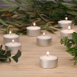 LUMABASE Extended Burn Unscented Tea Light Candles, 100-Count thumbnail 4