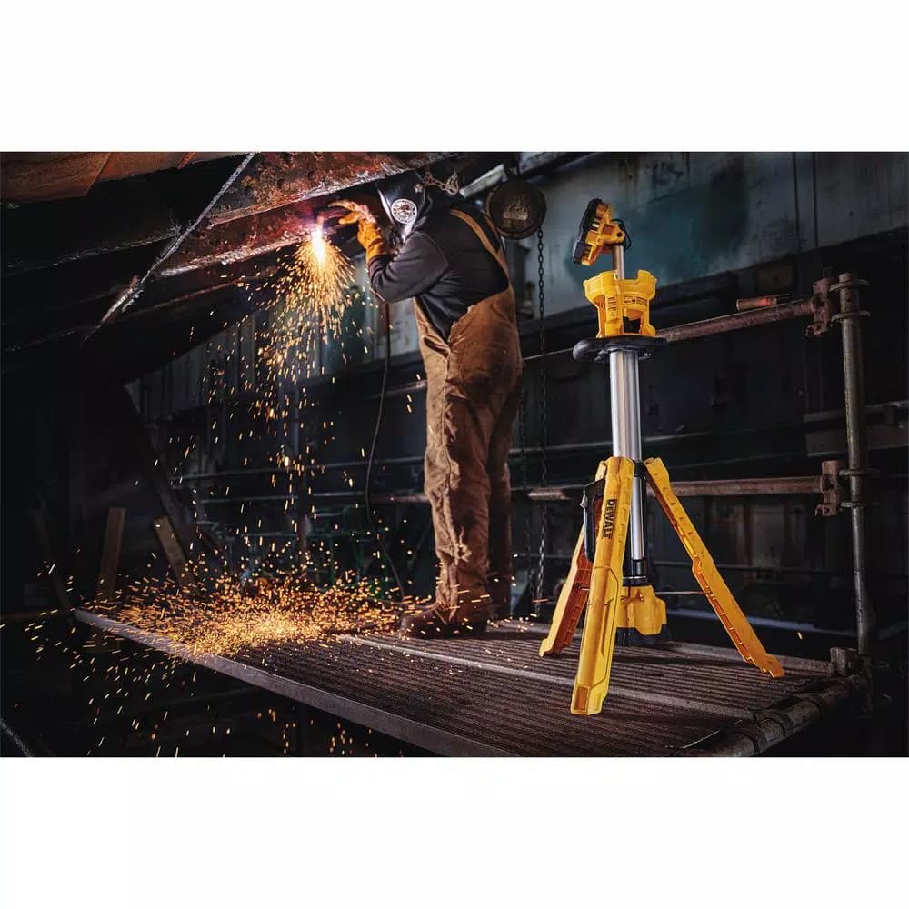 DEWALT 20V MAX 3000-Lumen Cordless LED Tripod Work Light with 4.0Ah Battery