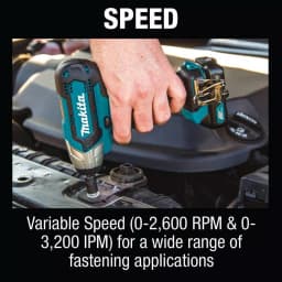 Makita 12V MAX CXT Cordless 1/4 in. Square Drive Impact Wrench Kit (2.0 Ah) thumbnail 7