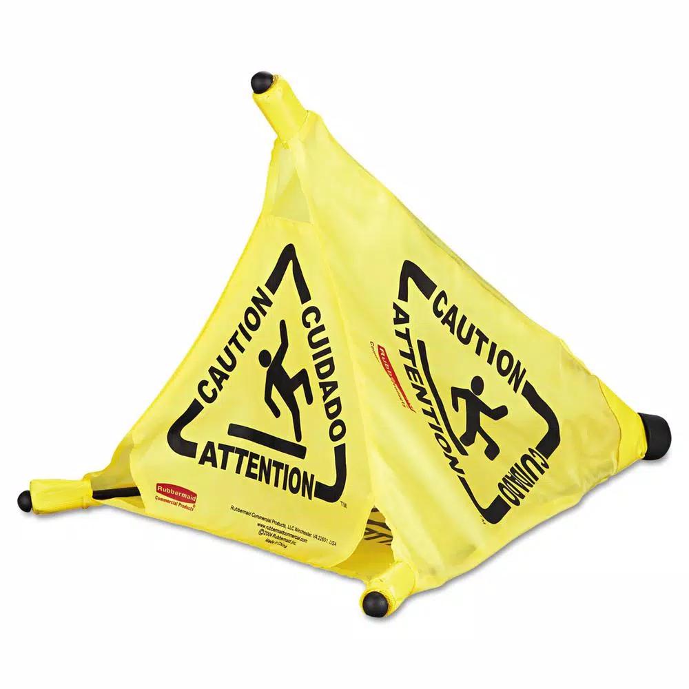 Rubbermaid Commercial Products Rubbermaid Commercial 20 in. Multi-Lingual Pop-Up Wet Floor Safety Cone, Yellow
