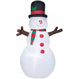 Airblown 5 ft. W x 8 ft. H Inflatable Snowman with Christmas Scarf and Hat, Outdoor Holiday Decor thumbnail 3