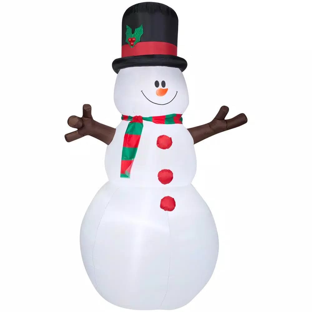 Airblown 5 ft. W x 8 ft. H Inflatable Snowman with Christmas Scarf and Hat, Outdoor Holiday Decor