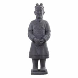 Nearly Natural 40 in. Classic Gray Stone Warrior Statue - Indoor/Outdoor Decorative Sculpture thumbnail 1