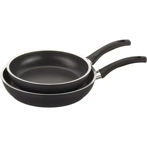 Ballarini Como 2-Piece Forged Aluminum Nonstick Frying Pan Set, Black