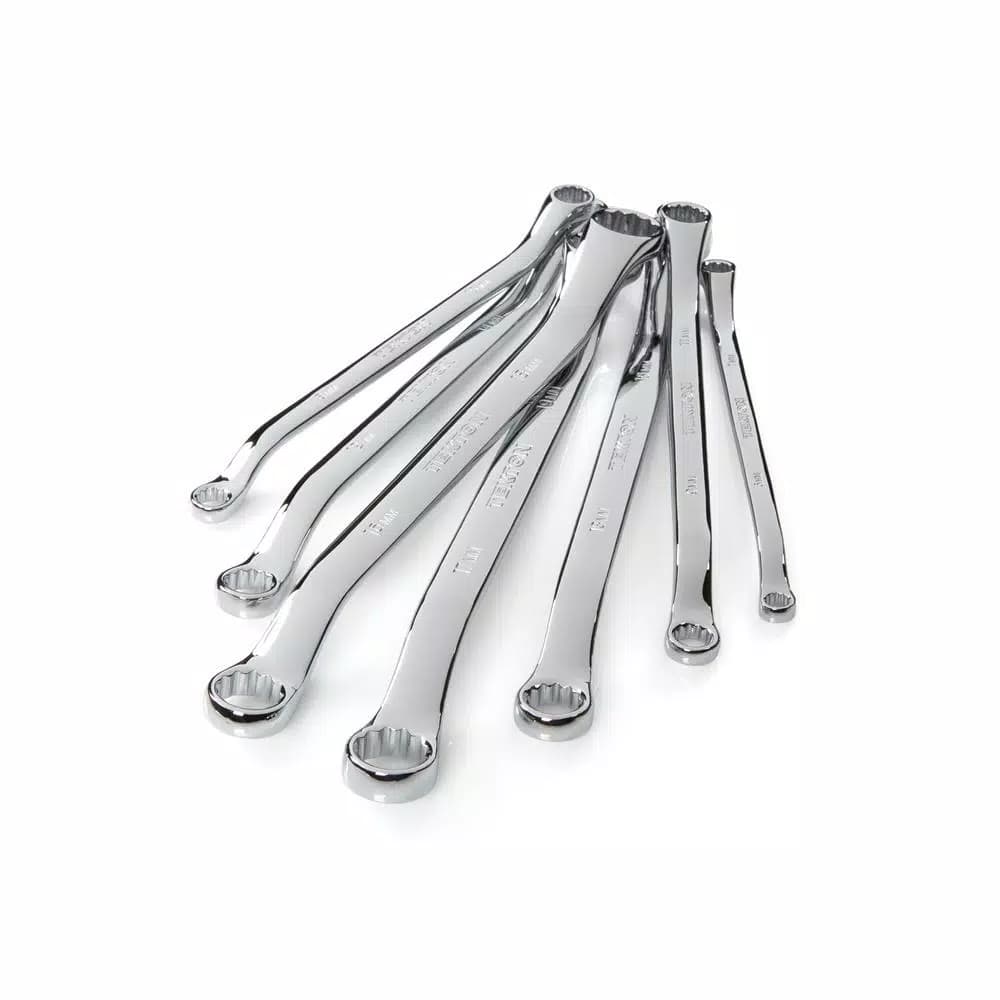 TEKTON 7-Piece 45° Offset Box End Wrench Set, Metric 6-19 mm