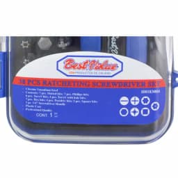 Best Value 38-Piece Ratchet Screwdriver and Bit Tool Set with Heavy Duty Carrying Case thumbnail 5