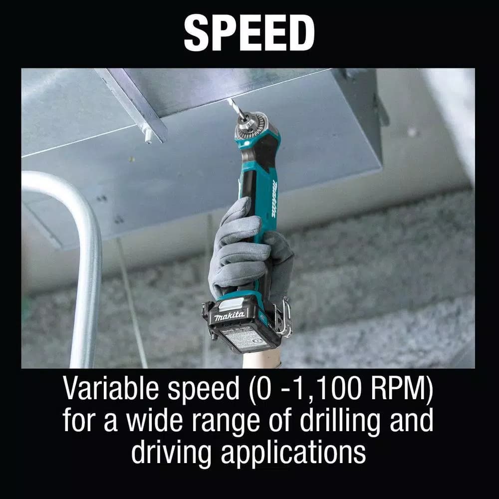 Makita 12V MAX CXT Lithium-Ion Cordless 3/8 in. Right Angle Drill Kit (2.0 Ah)