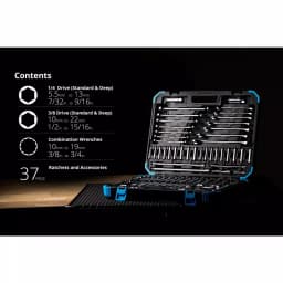 Capri Tools Master Mechanics 128-Piece Professional Hand Tool Set with Impact-Resistant Case thumbnail 2