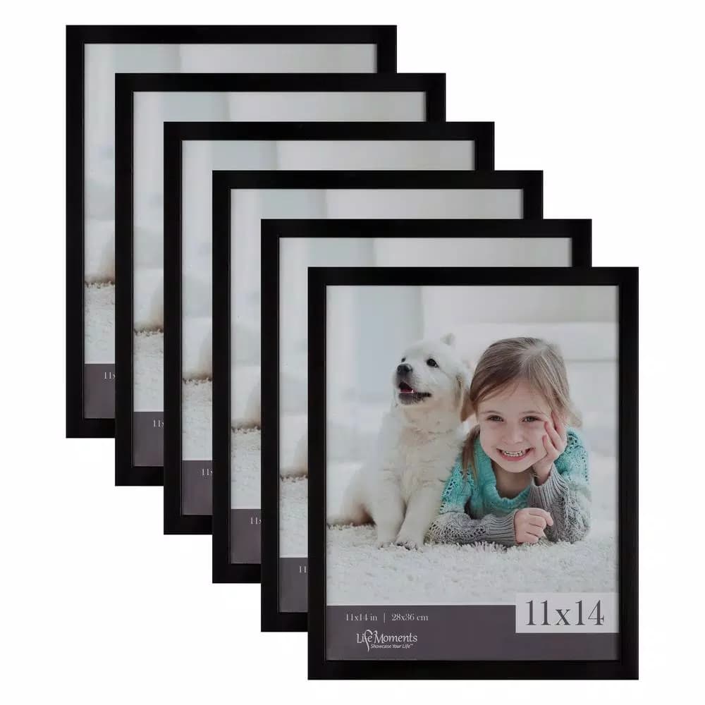 Pinnacle Life Moments 6-Piece Black Wood Gallery Wall Frame Set, 11 x 14 in.