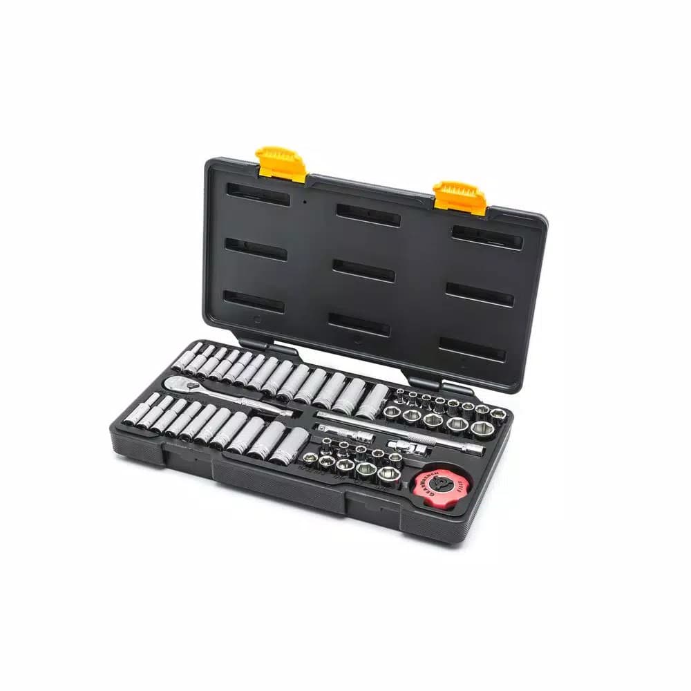 GearWrench 1/4 in. 120XP SAE/Metric 51-Piece Standard and Deep Socket Set