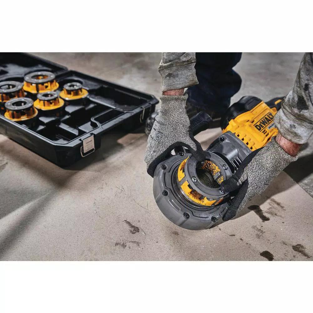 DEWALT FLEXVOLT 60V MAX Cordless 1/2 in. - 2 in. Pipe Threader Kit with (2) 9.0 Ah Batteries & Die Heads