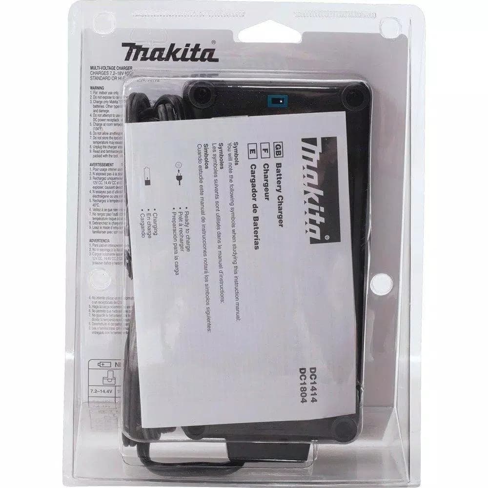 Makita DC1804 Universal Battery Charger, 7.2V - 18V, NiMH & NiCad Compatible
