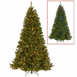 National Tree Company 7.5 ft. North Valley Spruce Artificial Christmas Tree with Dual Color LED Lights thumbnail 1
