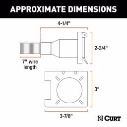 CURT Dual-Output 6-Way Round and 4-Way Flat Trailer Wiring Adapter for USCAR Connectors thumbnail 8