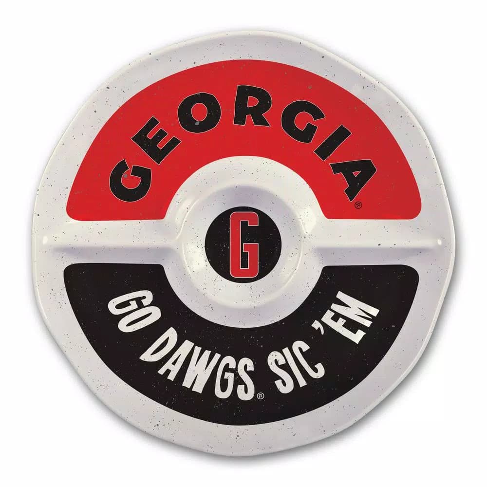 Magnolia Lane University of Georgia 15 in. Melamine Chip and Dip Serving Tray