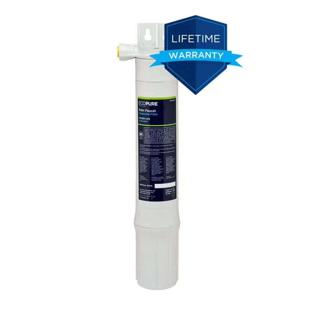 EcoPure Main Faucet Undersink Drinking Water Filtration System