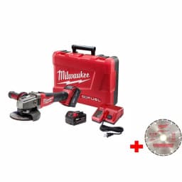 Milwaukee M18 FUEL 4-1/2 in. Brushless Angle Grinder Kit with 5.0 Ah Batteries & Diamond Blade thumbnail 1