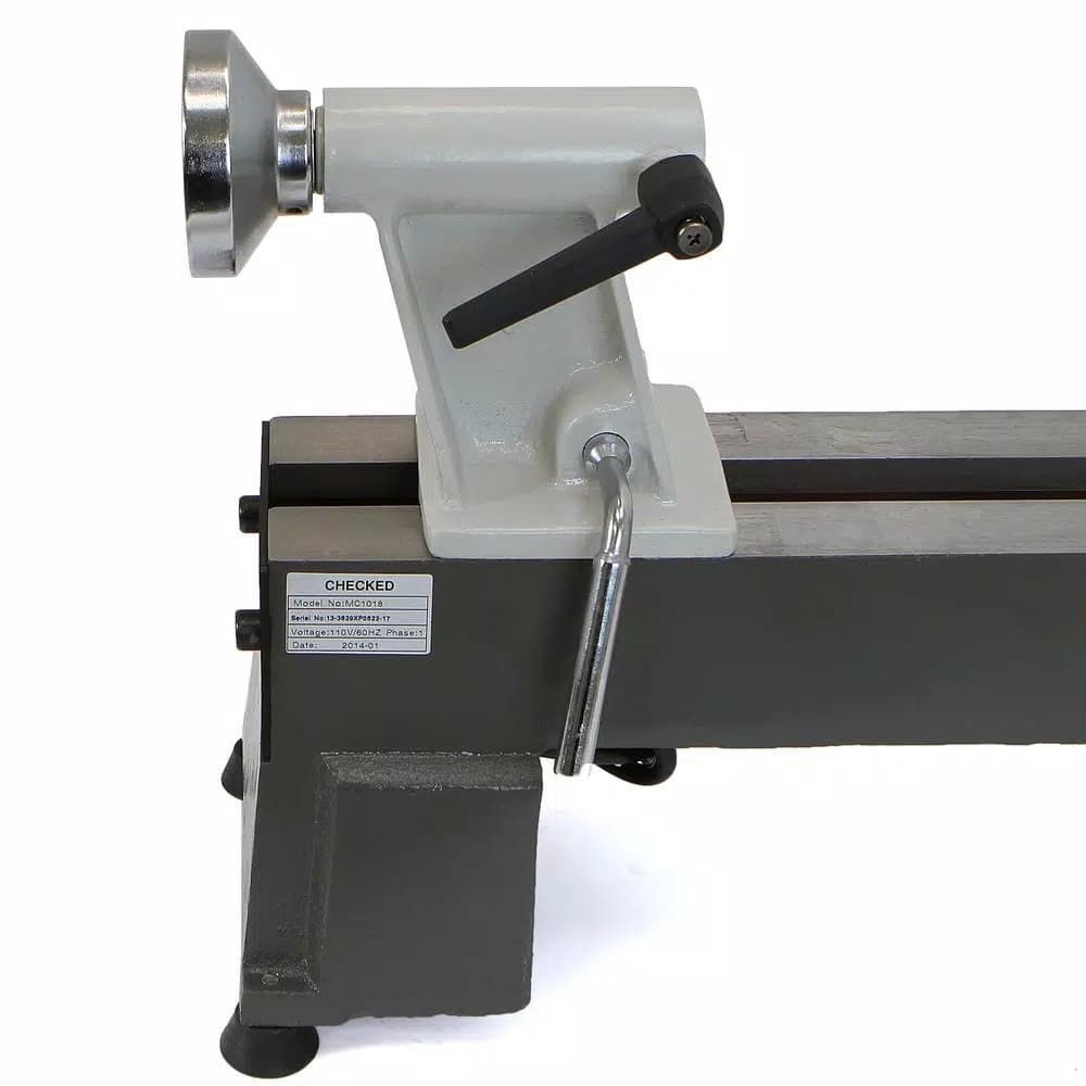 Stark 1/2 HP Variable-Speed Benchtop Wood Lathe, 10 in. x 18 in., 5-Speed Gray