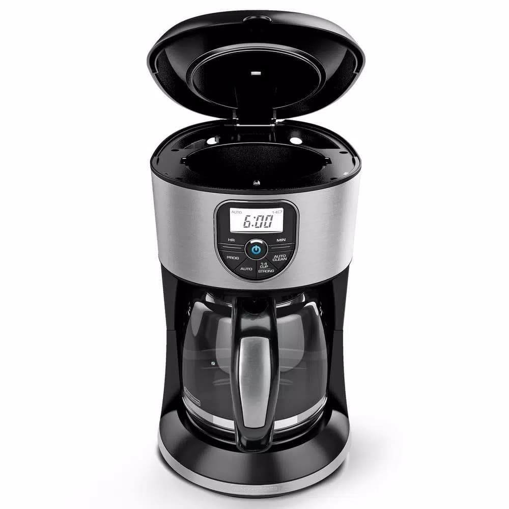 BLACK+DECKER 12-Cup Programmable Drip Coffeemaker, Stainless Steel