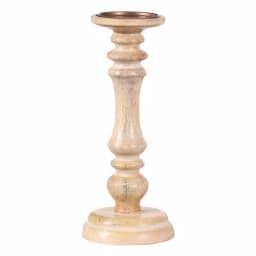 Unbranded Natural Wood Rustic Candle Holder Set of 5, Southwestern Style Candlesticks thumbnail 5