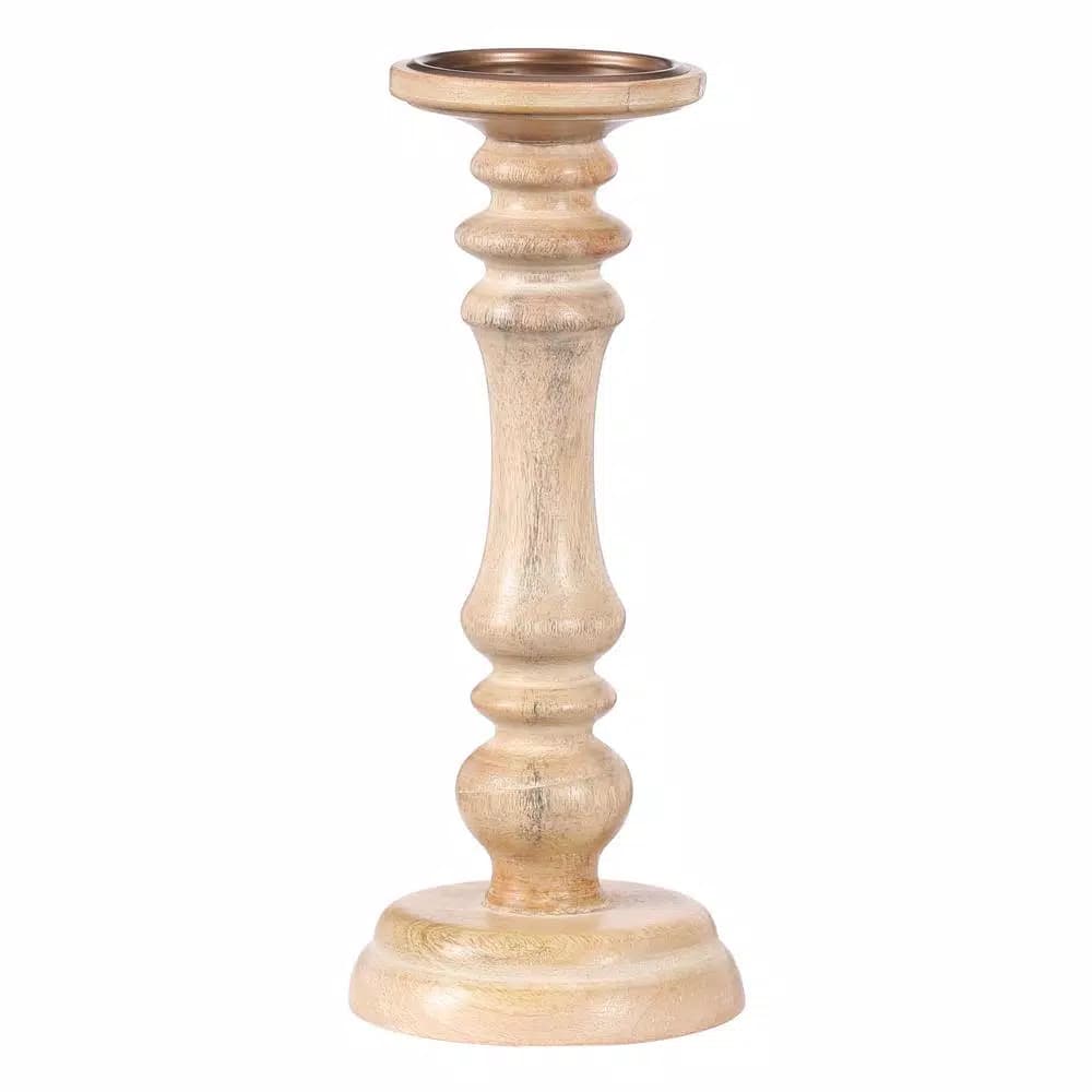 Unbranded Natural Wood Rustic Candle Holder Set of 5, Southwestern Style Candlesticks