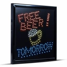 Crystal Art Gallery Crystal Art Sign of the Times Free Beer Tomorrow Framed LED Marquee Sign thumbnail 2