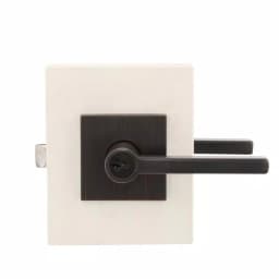 Kwikset Halifax Square Entry Door Lever, Venetian Bronze, SmartKey Security thumbnail 2