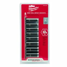 Milwaukee SHOCKWAVE 3/8 in. Drive SAE Deep Well Impact Socket Set, 8-Piece thumbnail 5