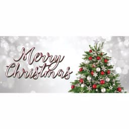 My Door Decor 7 ft. x 16 ft. Merry Christmas Tree Garage Door Banner Mural thumbnail 1