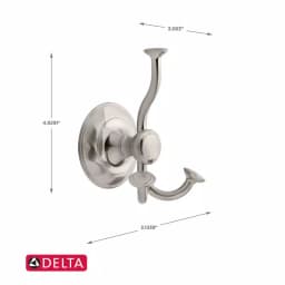 Delta Pirouette Triple Towel Hook, SpotShield Brushed Nickel thumbnail 3