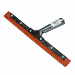 Carlisle 12 in. Professional Double-Blade Red Gum Rubber Window Squeegee with Zinc Plated Steel Handle (12-Pack) thumbnail 1