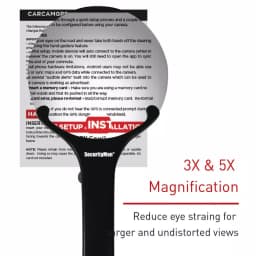 SecurityMan Handheld Magnifying Glass with 2 LED Lights - 3X/5X Dual Lens Illuminated Magnifier thumbnail 4