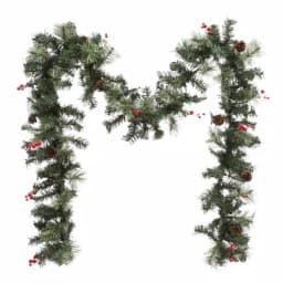 National Tree Company 9 ft. Unlit Cashmere Artificial Garland with Pinecones and Red Berries thumbnail 3