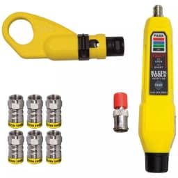 Klein Tools Coax Quick Install and Test Kit with Push-On Connectors thumbnail 1