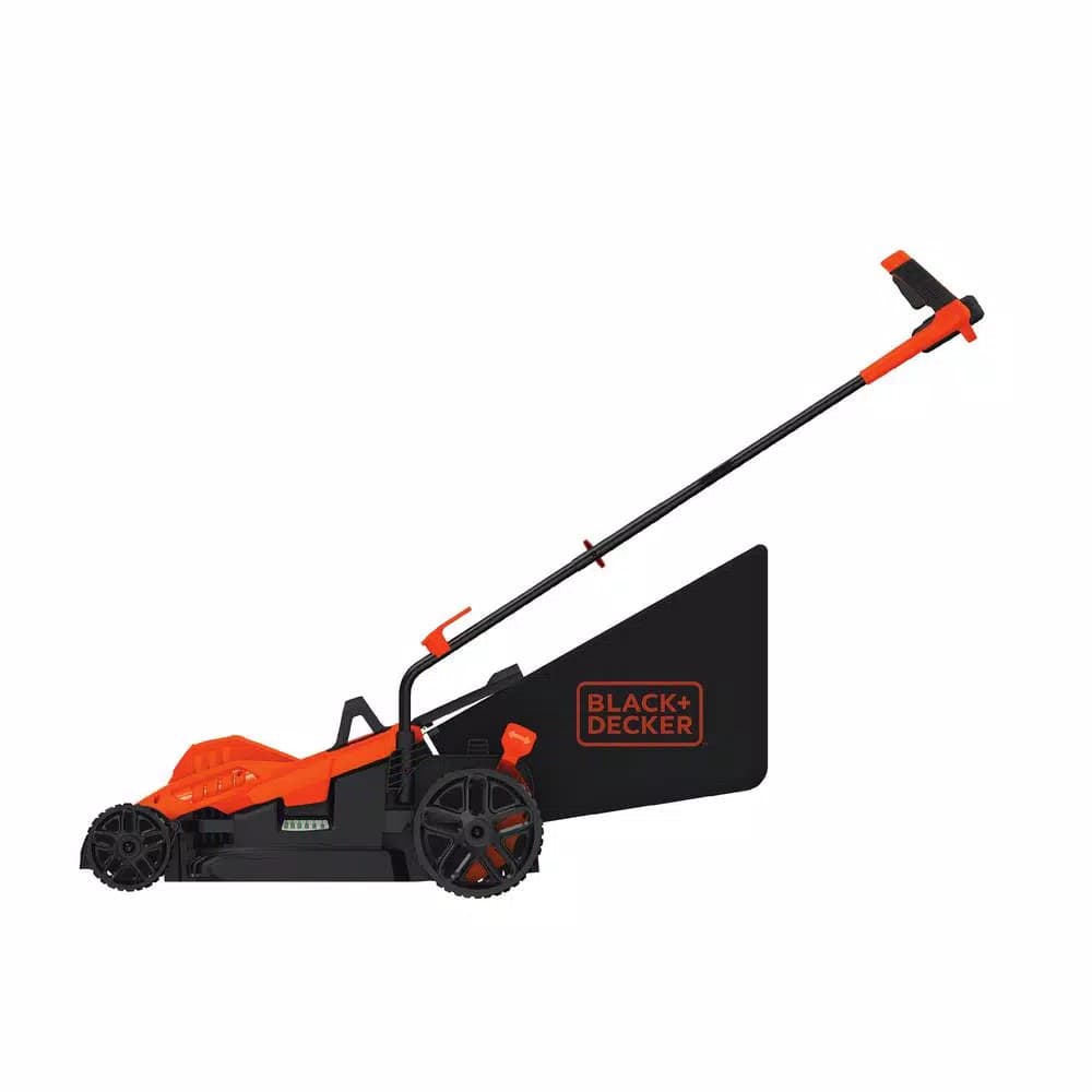 BLACK+DECKER 15 in. 10 Amp Corded Electric Walk Behind Push Lawn Mower with Bagger