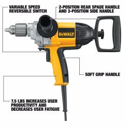 DEWALT 9 Amp 1/2 in. Spade Handle Corded Drill thumbnail 2
