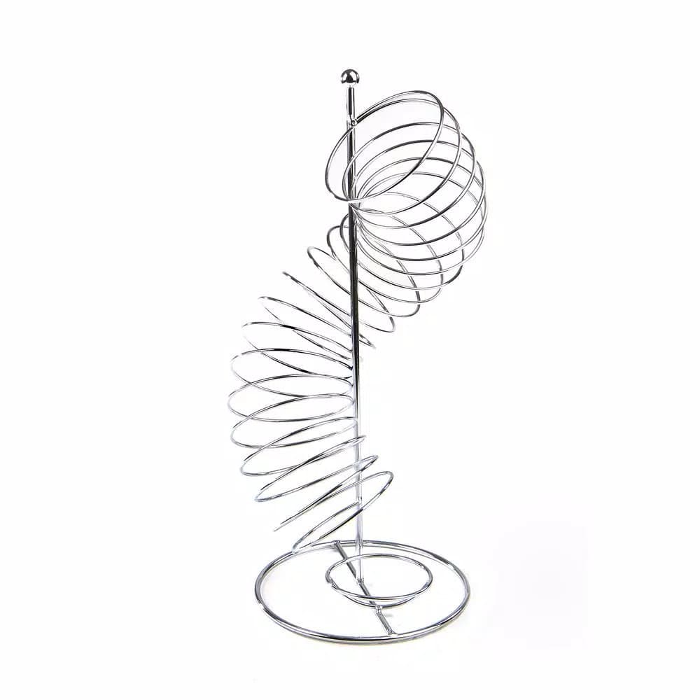 Mind Reader Stainless Steel Twisted Fruit Holder, Silver Metal Wire Fruit Basket