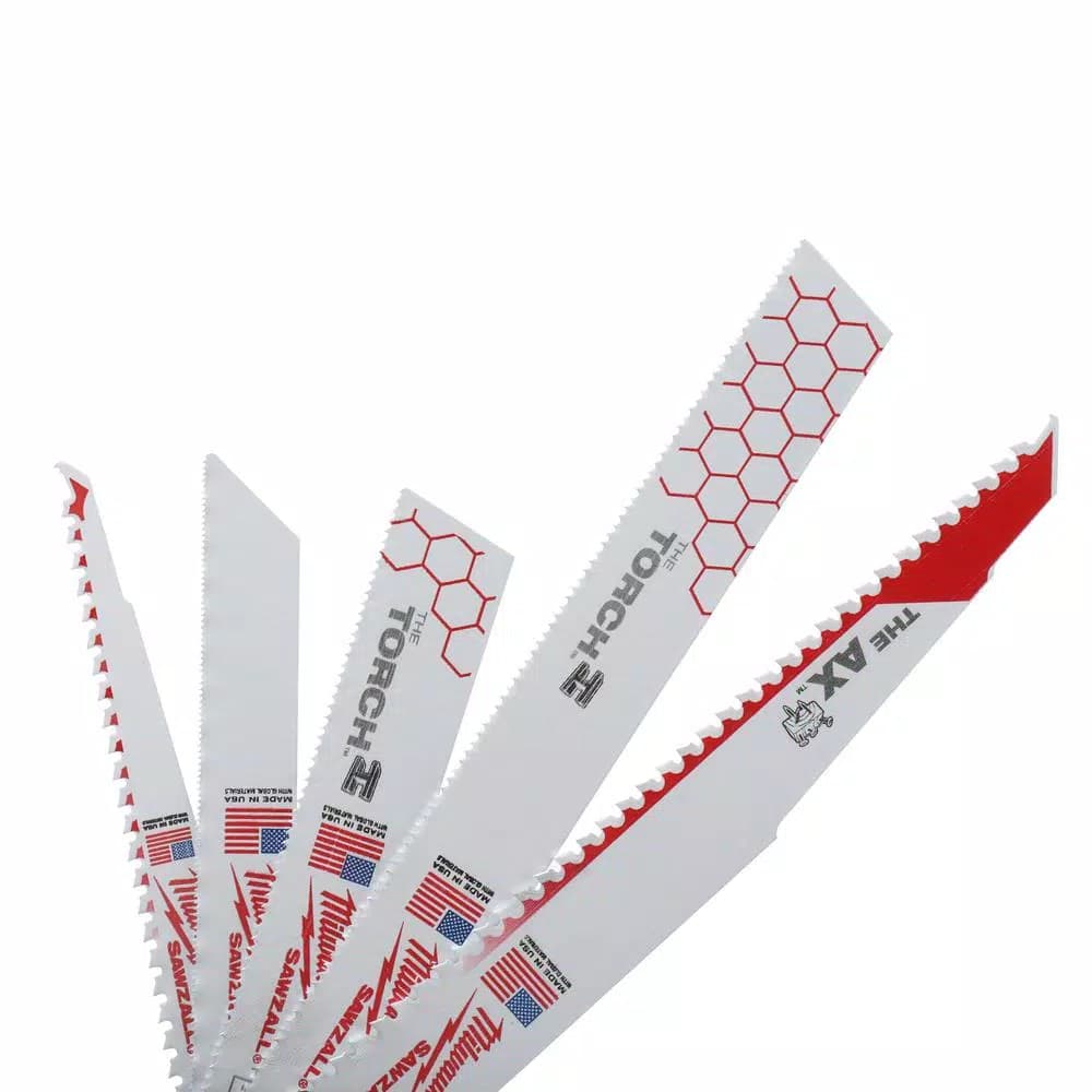 Milwaukee SAWZALL Demolition Reciprocating Saw Blade Set, 18-Piece Wood and Metal Cutting Kit