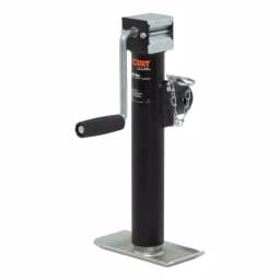 CURT Pipe-Mount Swivel Trailer Jack with Side Handle, 2,000 lbs. Capacity, 10 in. Travel thumbnail 1