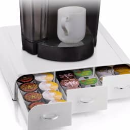 Mind Reader Anchor 36-Capacity White K-Cup Storage Drawer with Heat-Resistant Top thumbnail 1