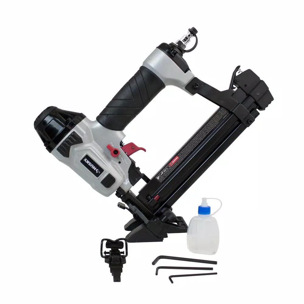 Husky 4-in-1 18-Gauge Pneumatic Mini Flooring Nailer and Stapler