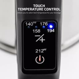 Ovente KS58 1.7L Stainless Steel Electric Kettle with Touch Screen Control Panel thumbnail 3