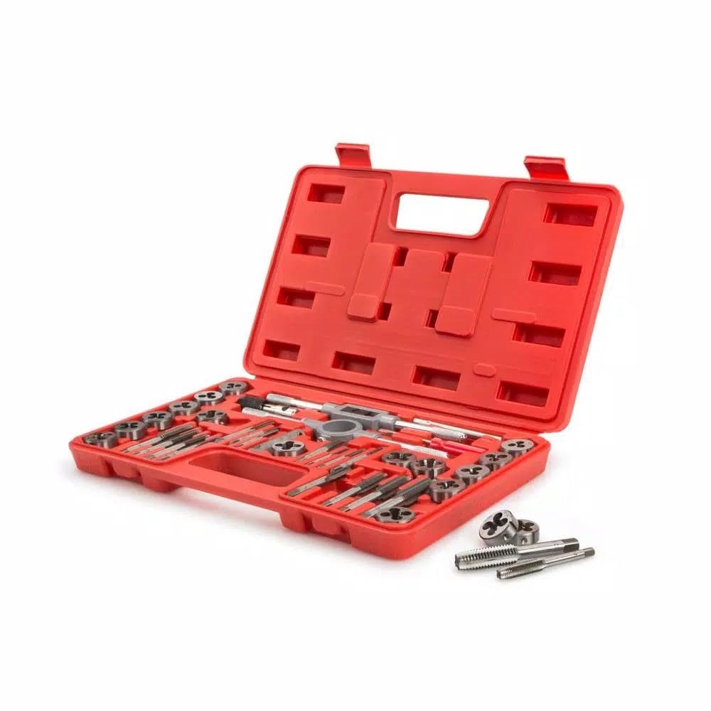 TEKTON 39-Piece Inch Tap and Die Set, SAE Coarse and Fine Sizes