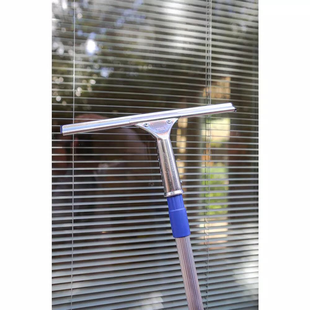 Ettore 12 in. Professional Stainless Steel Window Squeegee with Replaceable Rubber Blade