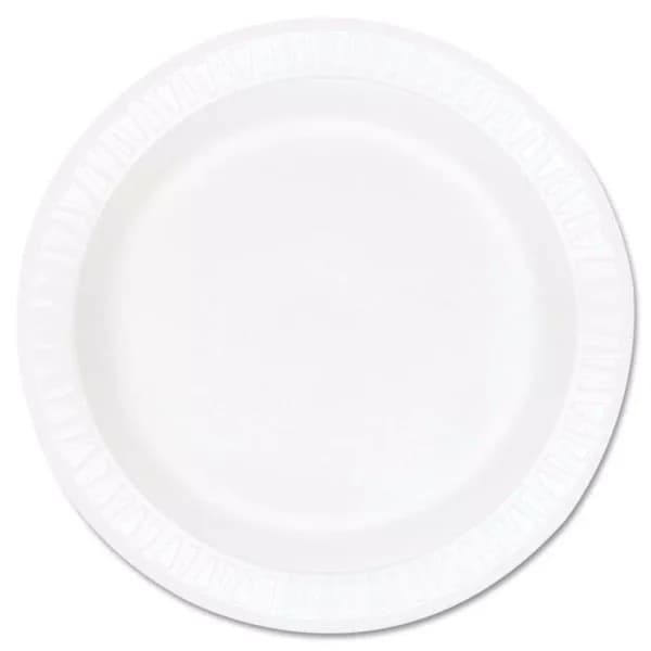 DART Concorde 9 in. White Foam Plates, Non-Laminated, 500 Count Case