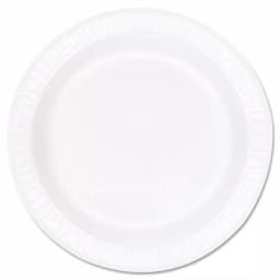 DART Concorde 9 in. White Foam Plates, Non-Laminated, 500 Count Case thumbnail 1
